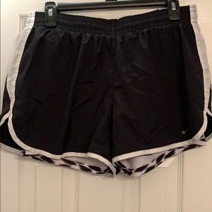 Nike running shorts with built in leopard spandex